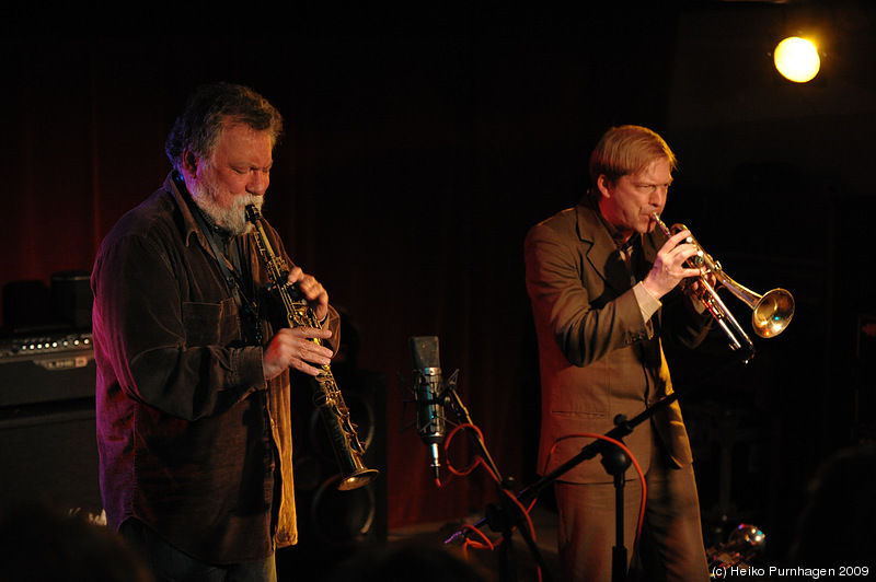 Selected Photos @ Hagenfesten 2009 - Mästarmöte - Evan Parker sax, Axel Dörner trp @ Hagenfesten 2009 - Photo: Heiko Purnhagen 2009