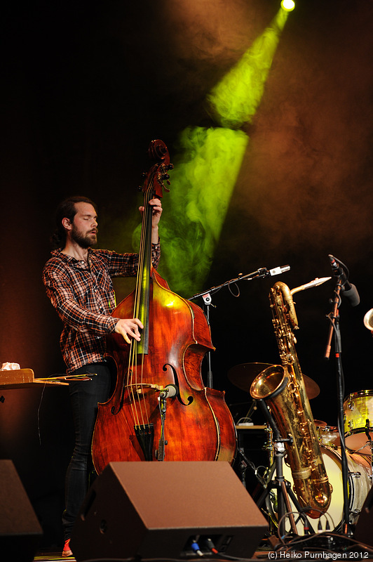 Friday @ Perspectives 2012, Västerås 2012-04-20 - Erik Oscarsson p, Magnus Vikberg dr, Patric Thorman b, Martin Küchen sax @ Perspectives 2012-04-20 - Photo: Heiko Purnhagen 2012