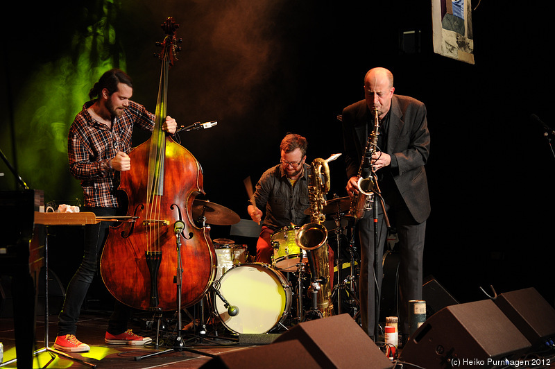 Friday @ Perspectives 2012, Västerås 2012-04-20 - Erik Oscarsson p, Magnus Vikberg dr, Patric Thorman b, Martin Küchen sax @ Perspectives 2012-04-20 - Photo: Heiko Purnhagen 2012