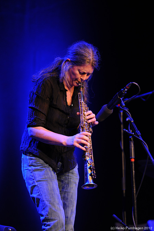 Friday @ Perspectives 2012, Västerås 2012-04-20 - Lotte Anker sax, Craig Taborn p, Gerald Cleaver dr @ Perspectives 2012-04-20 - Photo: Heiko Purnhagen 2012