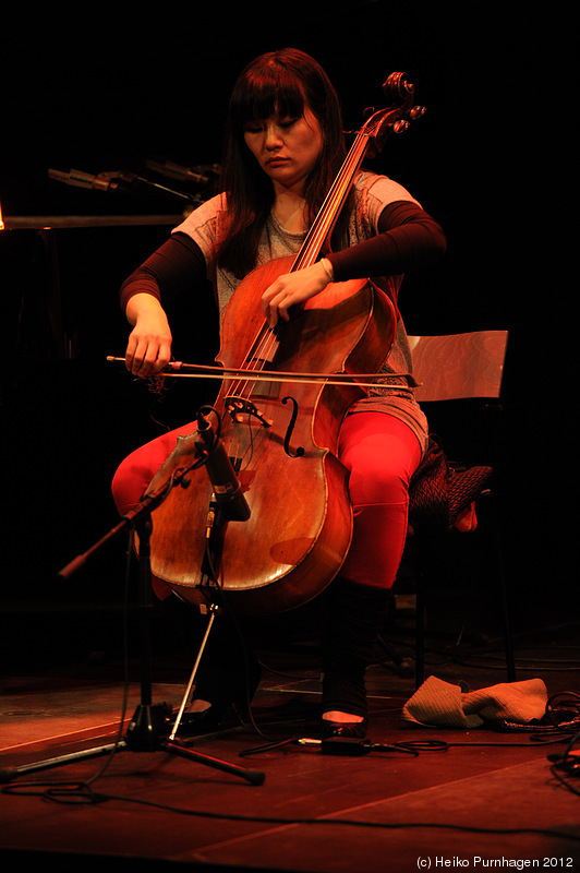 Saturday @ Perspectives 2012, Västerås 2012-04-21 - Lisa Ullén p, Nina de Heney b, Okkyung Lee cello @ Perspectives 2012-04-21 - Photo: Heiko Purnhagen 2012