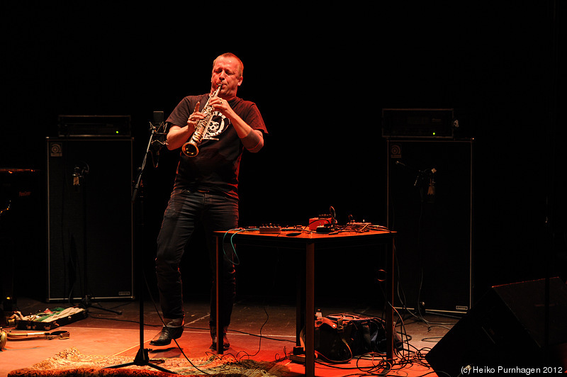 Saturday @ Perspectives 2012, Västerås 2012-04-21 - Mats Gustafsson sax/electronics @ Perspectives 2012-04-21 - Photo: Heiko Purnhagen 2012