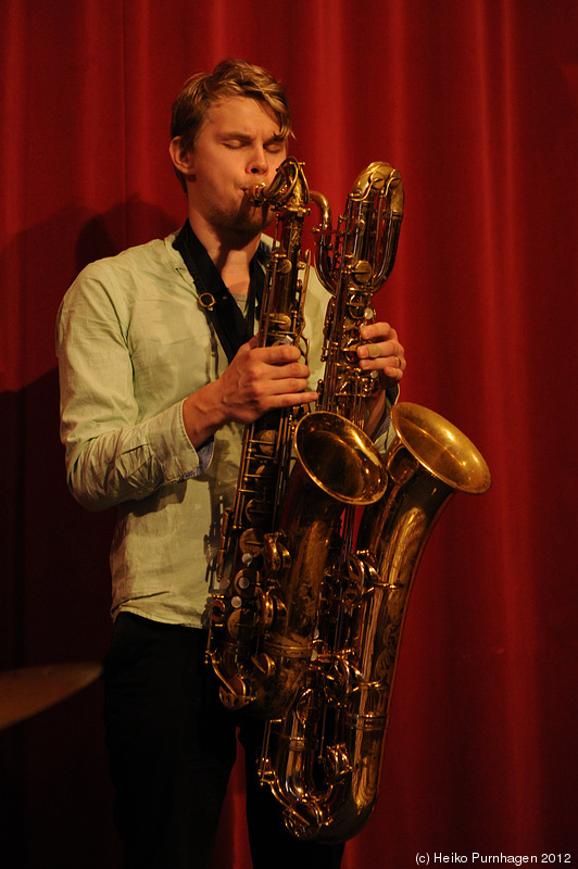 Exhibition (Part 3) @ Perspectives 2012 - Johan Jutterström (Jutterström/Larsson) @ Kafé Klavér/Club:Ovisation, Stockholm 2011-05-30 - Photo: Heiko Purnhagen 2012