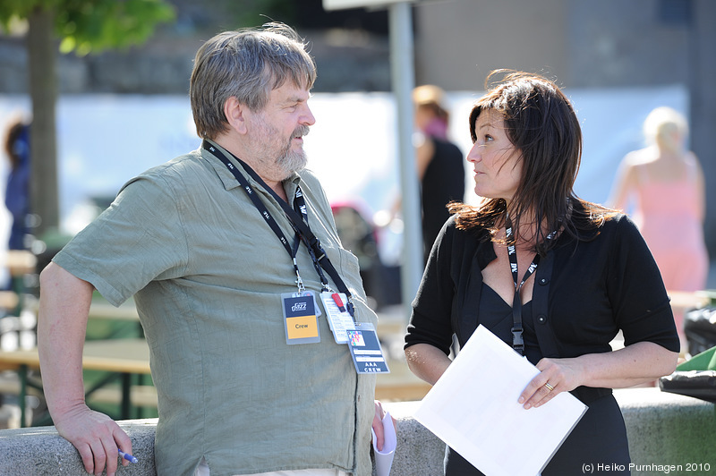 STHLM JAZZ FEST 2010 @ Skeppsholmen, Stockholm 2010-06-10 - People - Lars-Göran Ulander & Lena Åberg Frisk @ STHLM JAZZ FEST 2010, Stockholm 2010-06-10 - Photo: Heiko Purnhagen 2010