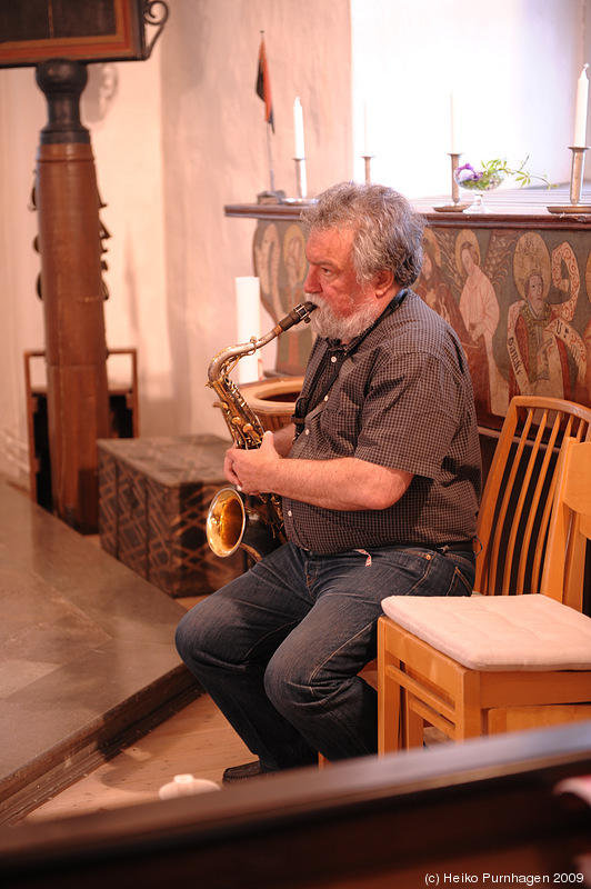 FreeKyrka @ Dala-Floda Church, Hagenfesten 2009-07-30/31 - FreeKyrka - Evan Parker sax, Sten Sandell organ/piano @ Hagenfesten 2009 - Photo: Heiko Purnhagen 2009